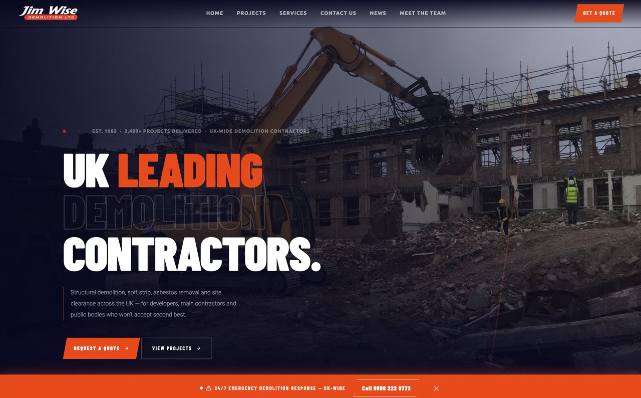 Jim Wise Demolition website